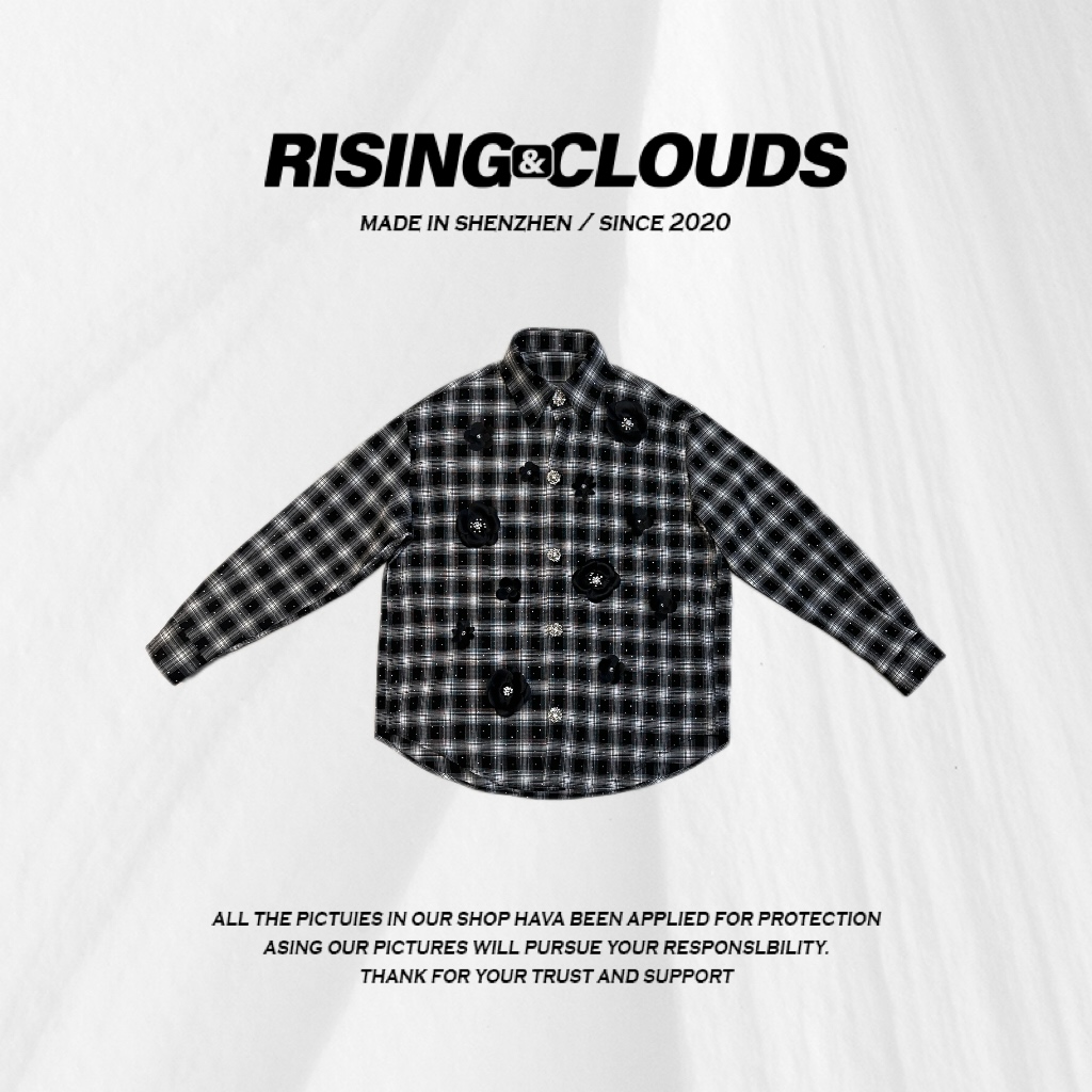 现【莎莎】2025显瘦舒适百搭花朵衬衫020347