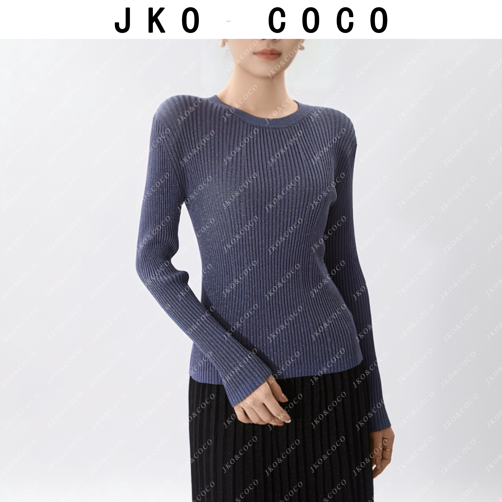 JKO&COCO安迪【海阔天空】意大利水晶纱显瘦百搭 针织衫 上衣长袖
