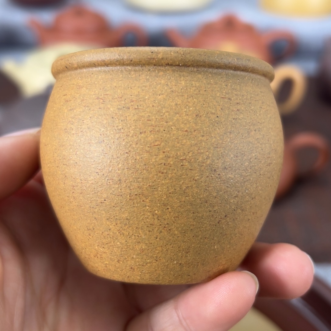 紫砂茶壶黄金段矿料杯