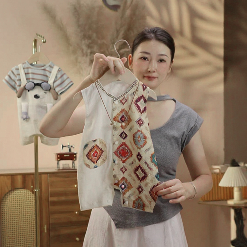 【木色年华】婴儿衣服夏款连体衣男女宝宝夏季无袖薄款外出爬服哈衣