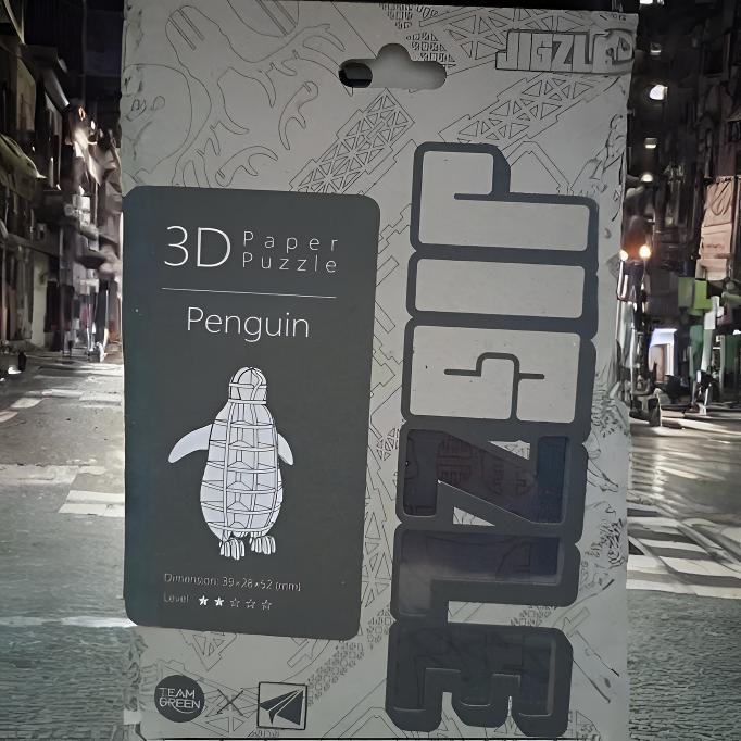 绿团——3D卡纸拼图企鹅