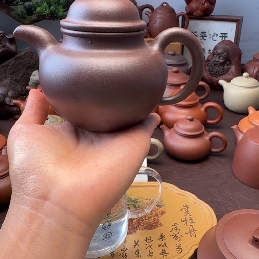 紫砂茶壶特练紫泥  铎球  260微瑕