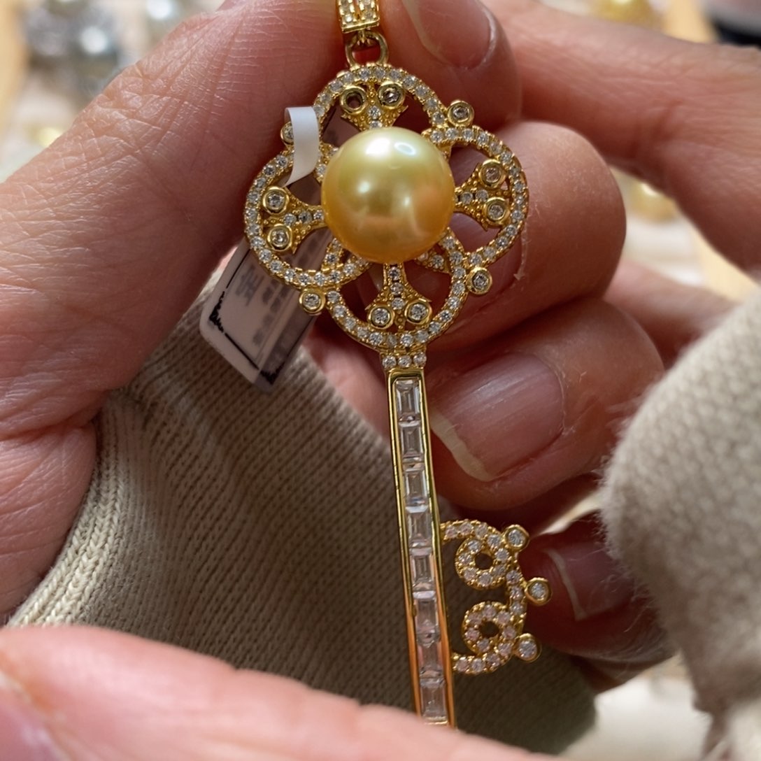 海水珍珠颈饰银S925镶嵌