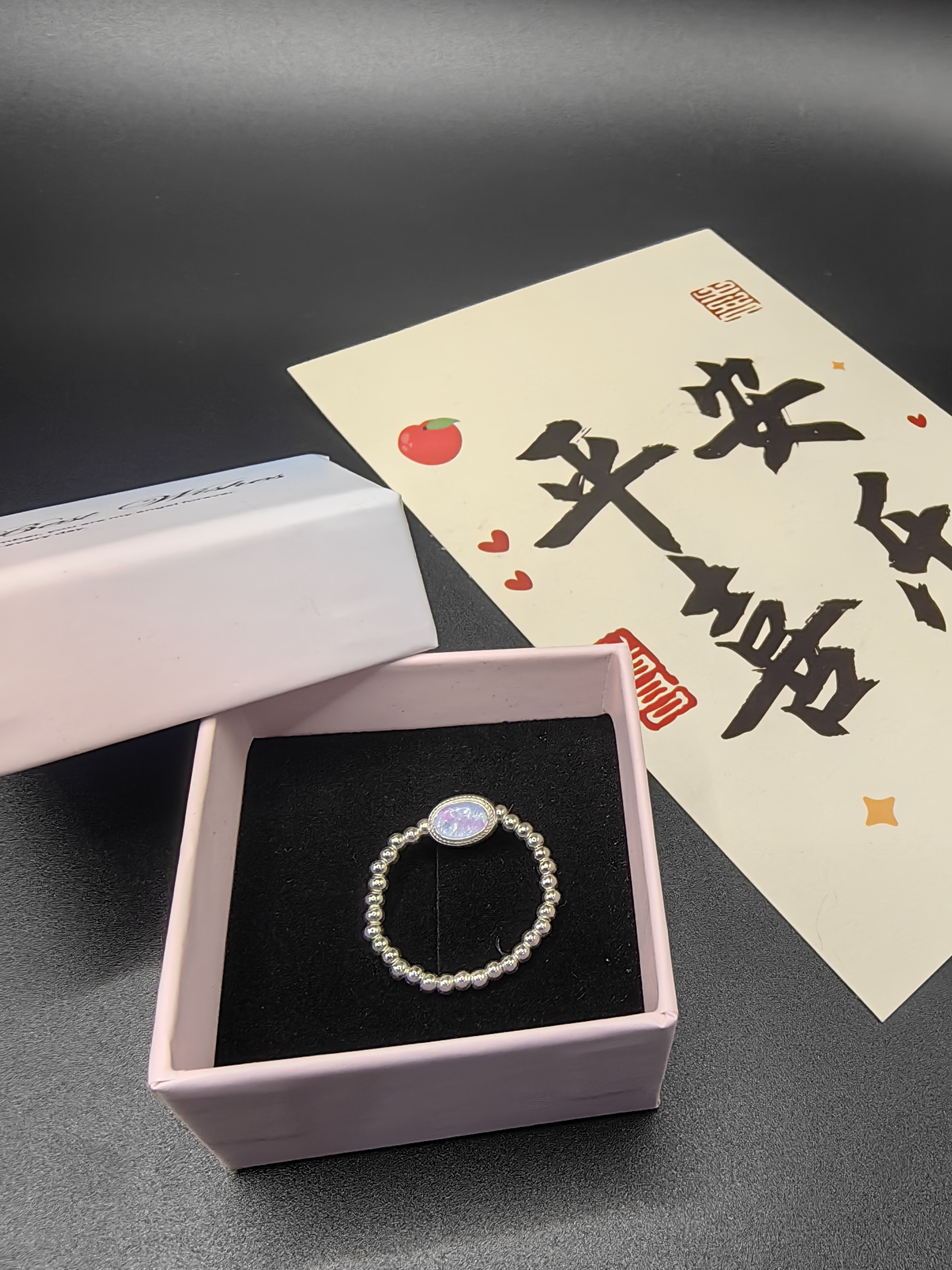 足银戒指 足银戒指手工DIY制作生日礼物女生情人节女神母亲节时尚