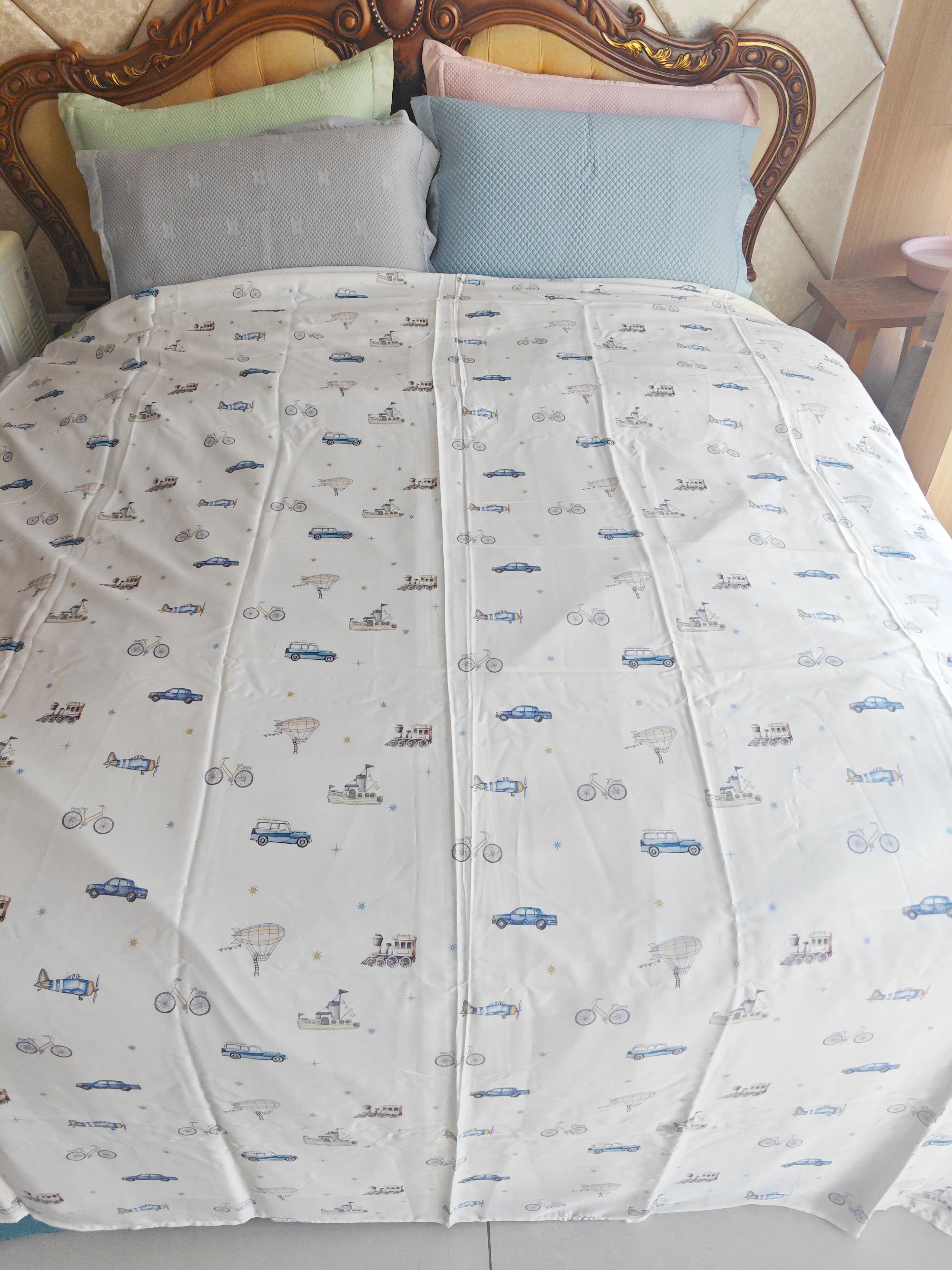 80支印花天丝床单245*250cm工厂尾单微瑕