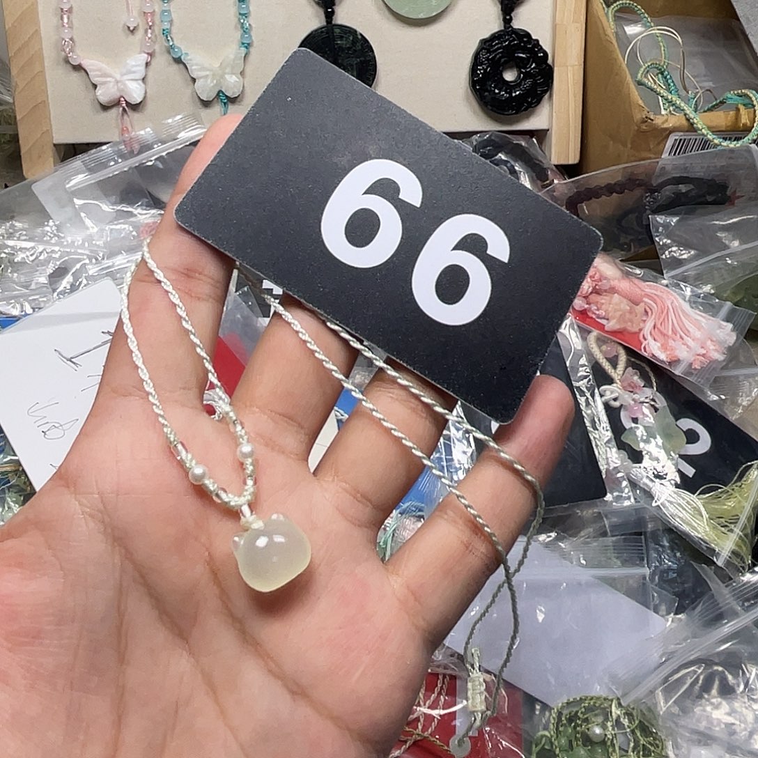 蛇纹石玉合金颈饰