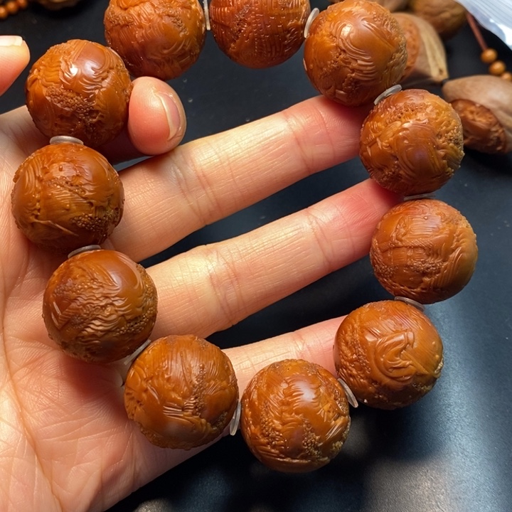 独***0手串/手链橄榄核风景手串