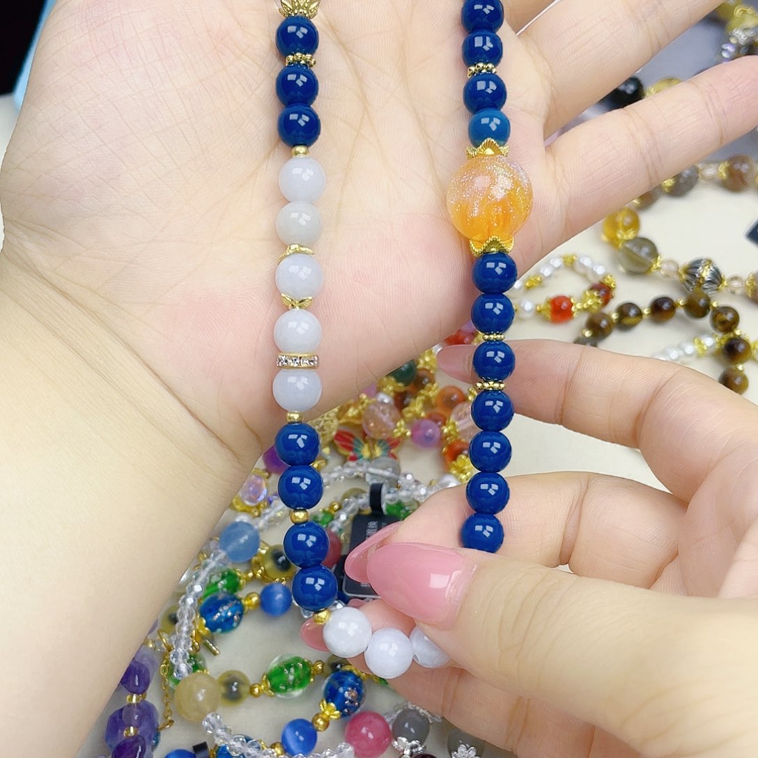 手饰针钠钙石银S925镀金镶嵌