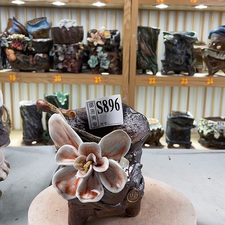 紫砂花盆手工制作默认微瑕896