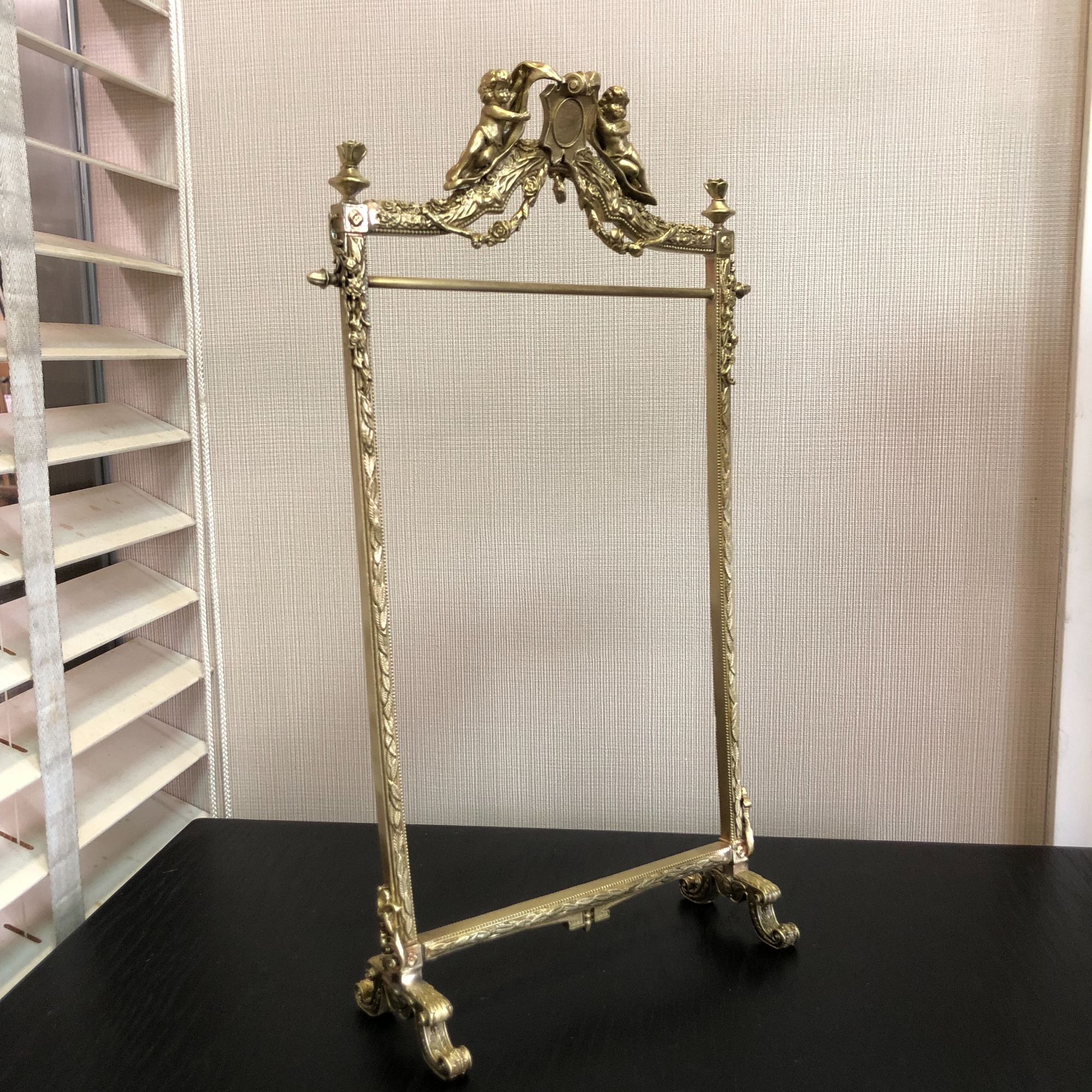 【务美艺术】黄铜天使铜架桌面装饰摆件（09196）