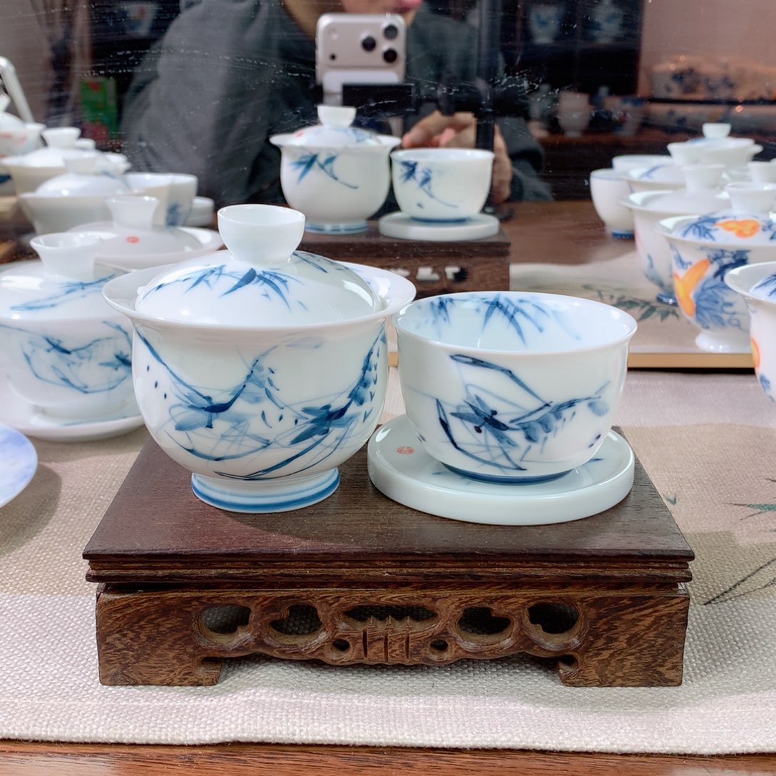 超薄胚盖碗140c套装