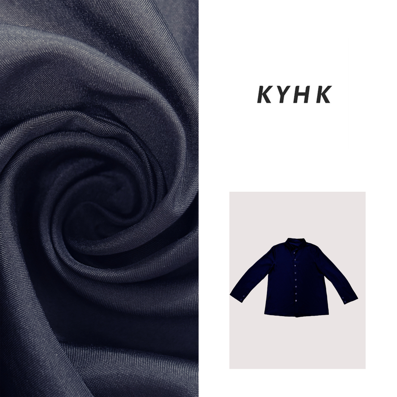 KYHK极简高级感缎面长袖衬衫240701