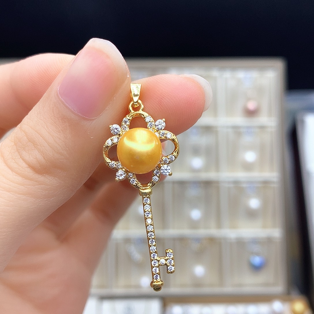 淡水珍珠合金吊坠(不含链)