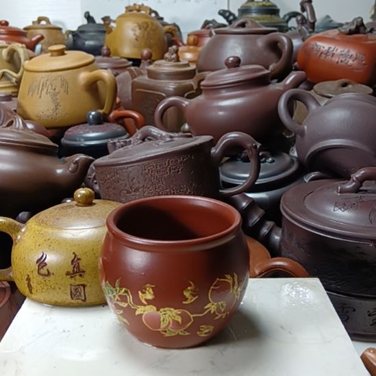 紫砂茶壶宜兴原矿大红袍主人杯150cc紫砂壶