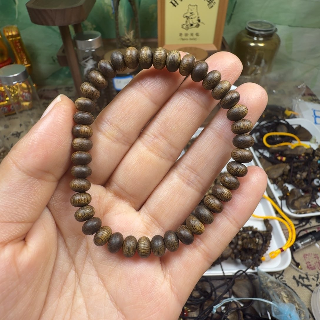 沉香碎屑沉香卡6算盘珠