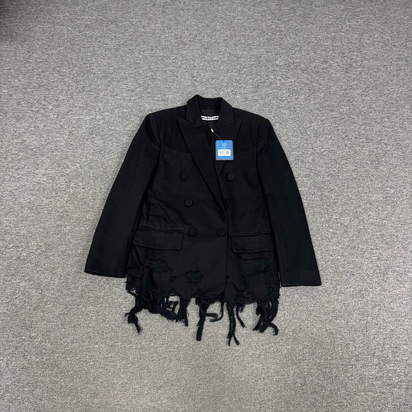 99新 AMIPARIS AlexanderWang亚历山大王 流苏双排扣西服0码 99新