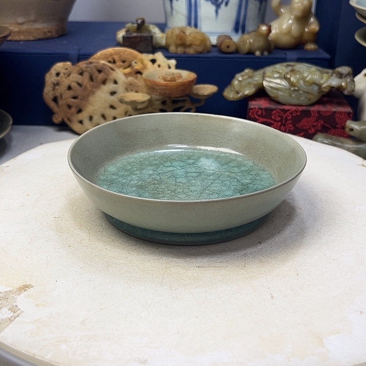 摆件王*春汝窑平口洗瓷器摆件1