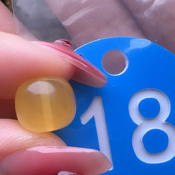 蜜蜡裸石未镶嵌微金沙 10/9mm 老型