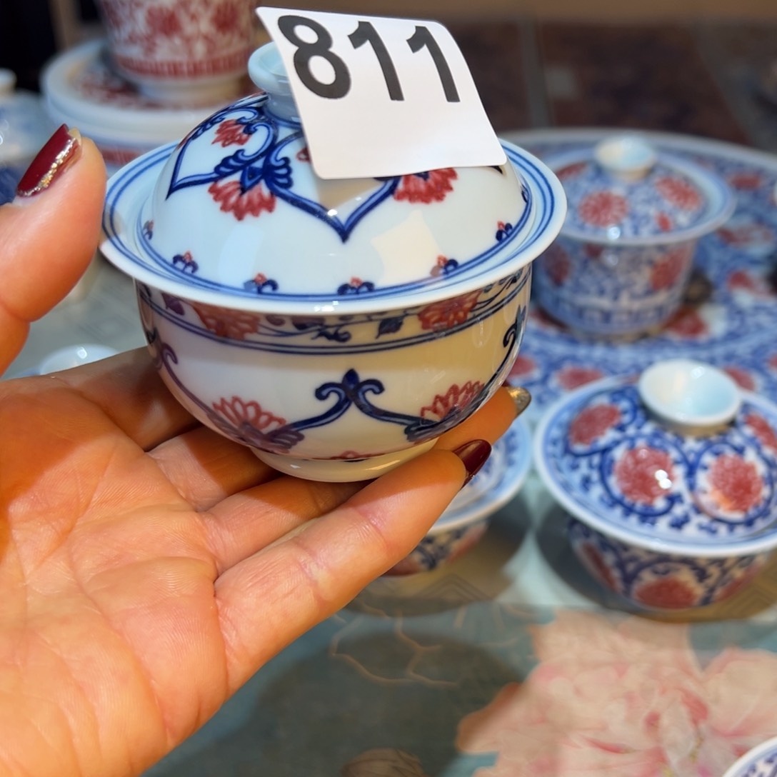 杯青花釉里红原矿