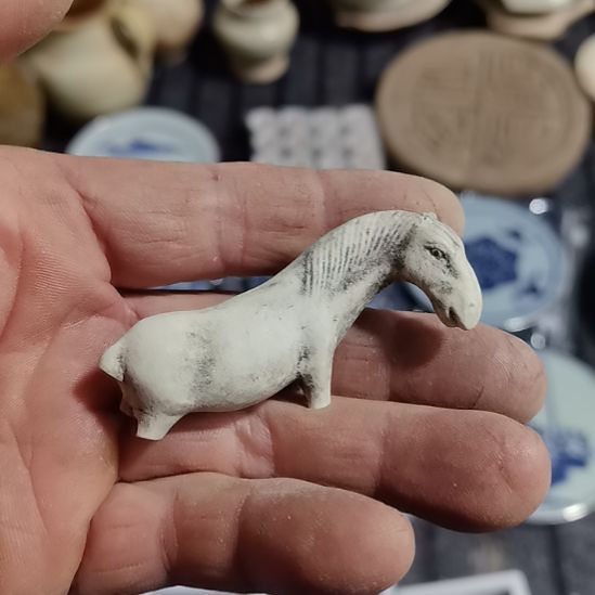 瓷片青花影青杯垫学习标本