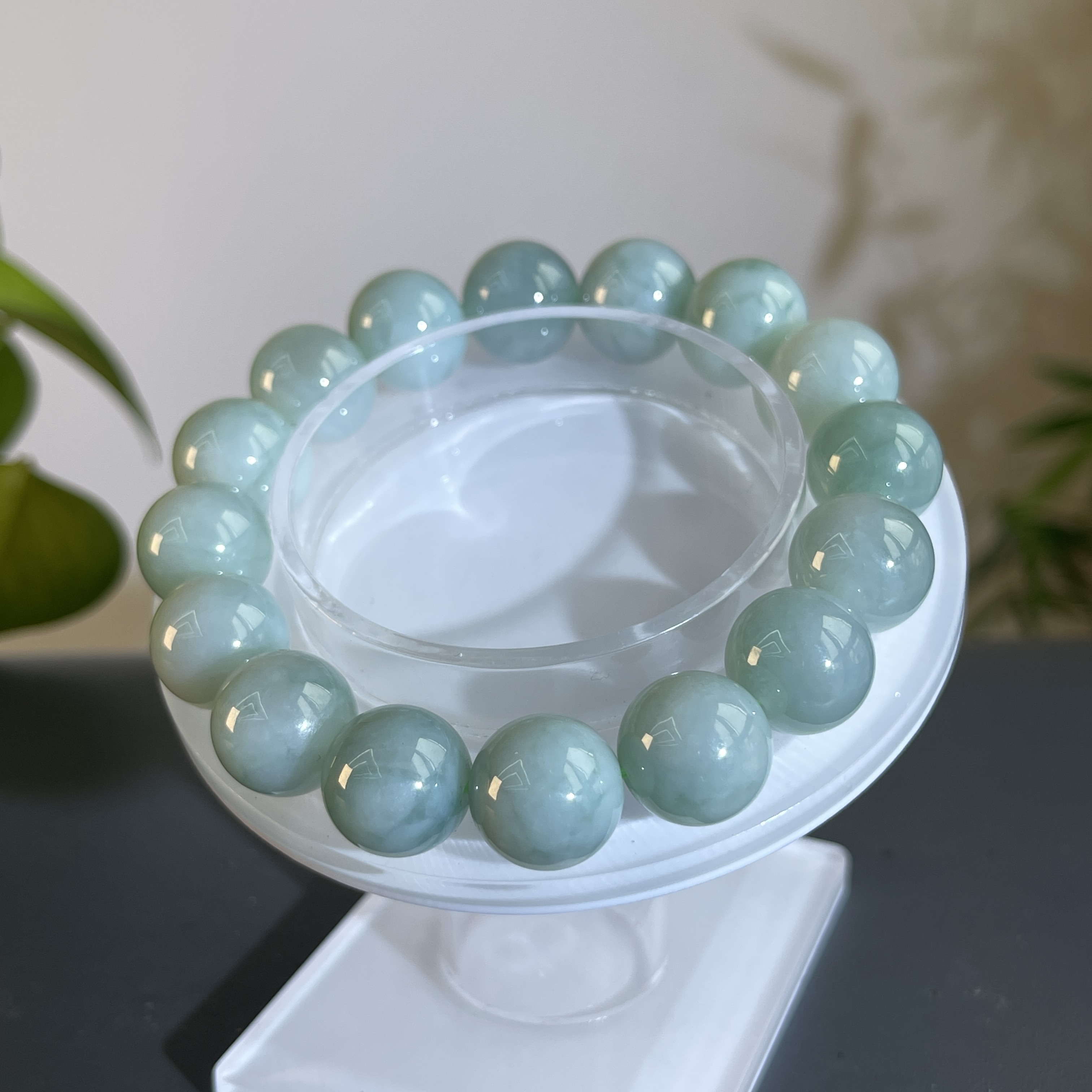 JTB24-84 天然缅甸翡翠A货 翡翠手串