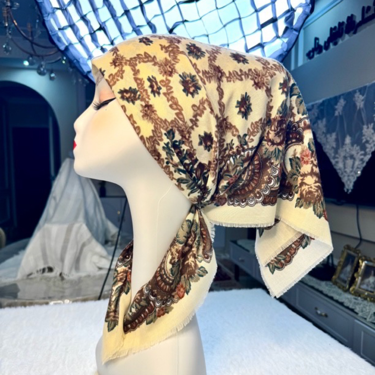 玫瑰花民族风棉麻印花舒适护肩百搭外搭复春秋披肩花色时尚流苏