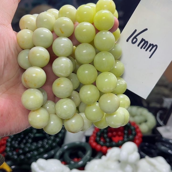 蛇纹石玉手串多样性发货未镶嵌