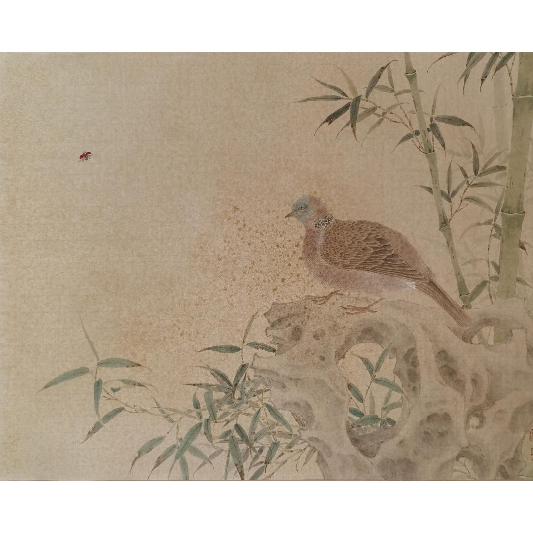 【辽拍】V250709-2-603《花鸟》（2.6平尺）纸本镜片 yy1206t