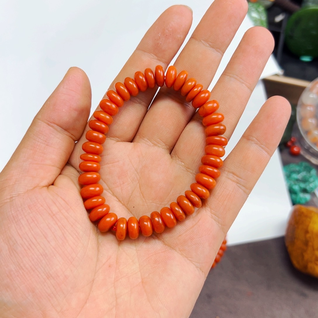 南红玛瑙手链未镶嵌南红 保真 9+算盘珠（多样性发货）