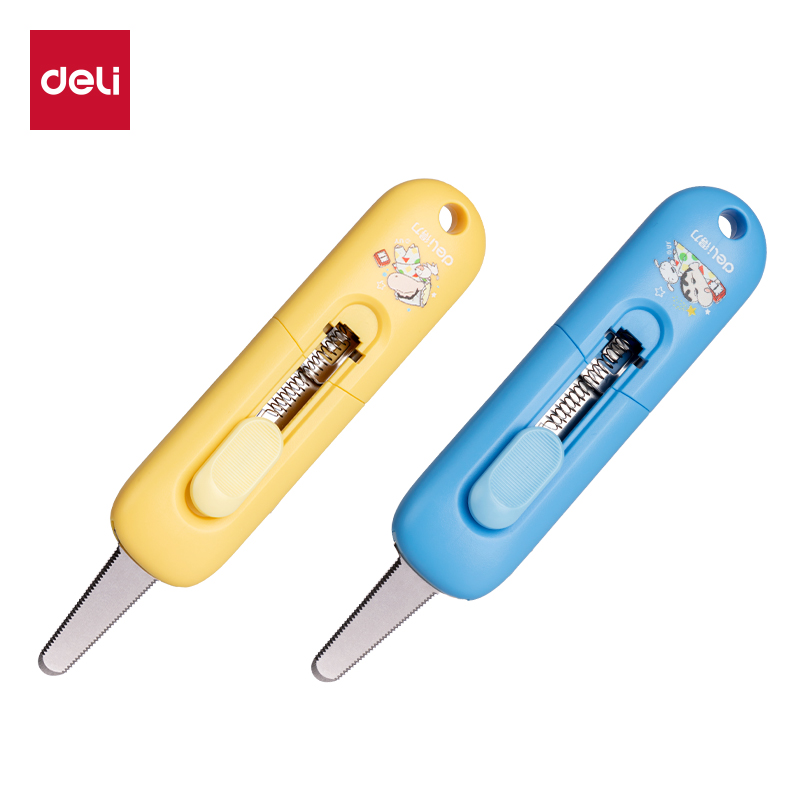 【直播】得力LB180蜡笔小新美工刀拆快递安全便携(混色)