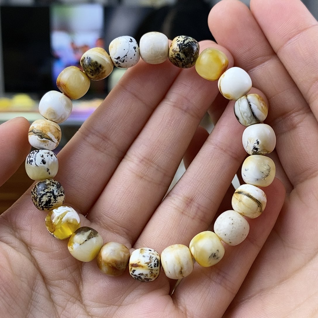 蜜蜡珠宝奇石未镶嵌蜜蜡手串9.5mm
