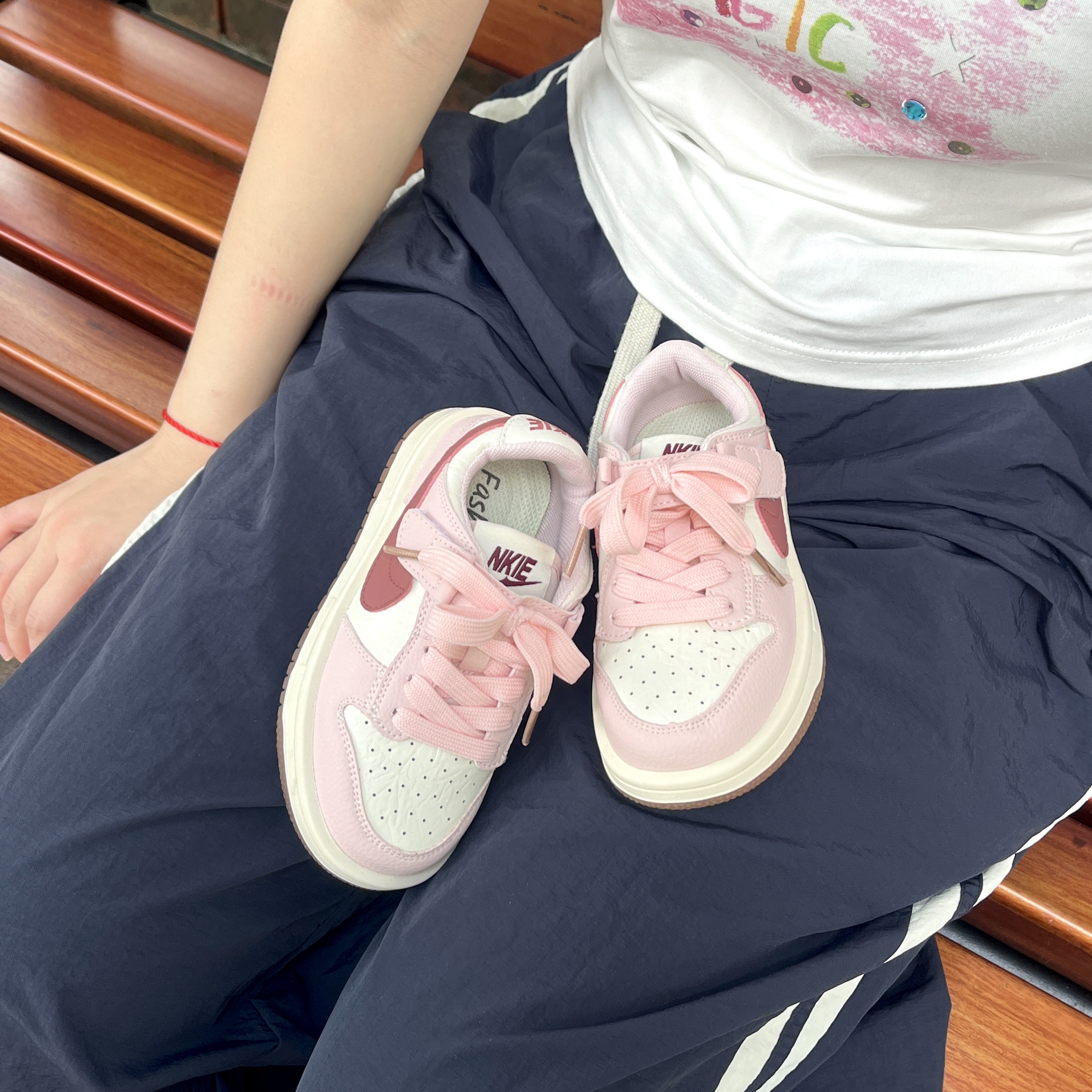 【小鱼精选】透气低帮ins中国风板鞋鞋子夏季百搭男女童童鞋撞色款