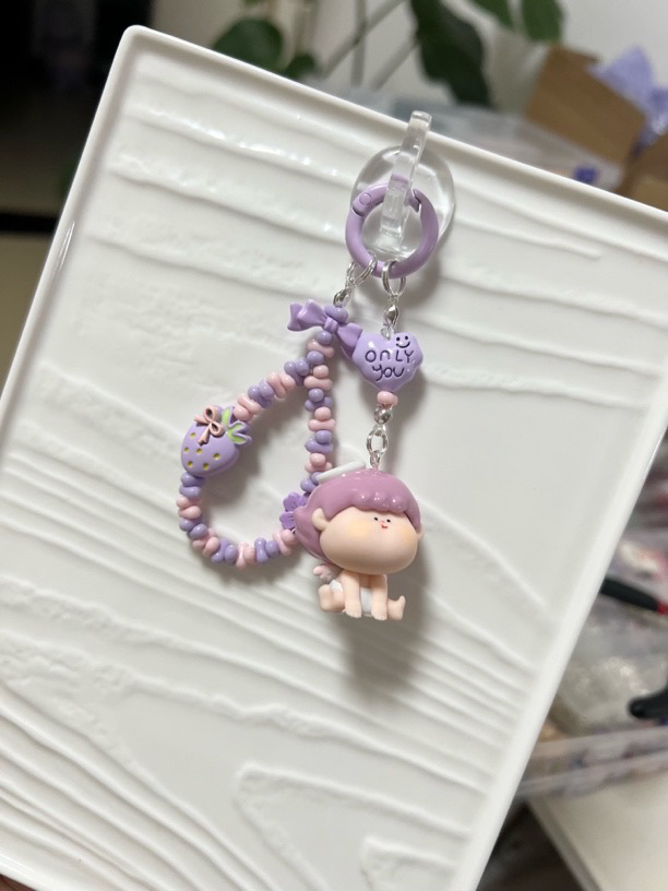 萌粒手机链钥匙扣创意卡通可爱手工diy包挂饰