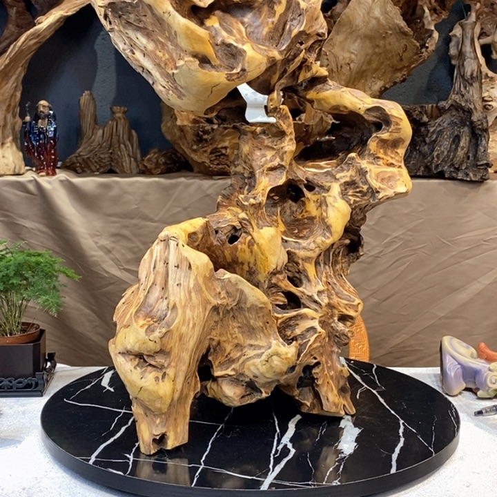 木花****年草木堂根艺摆件162