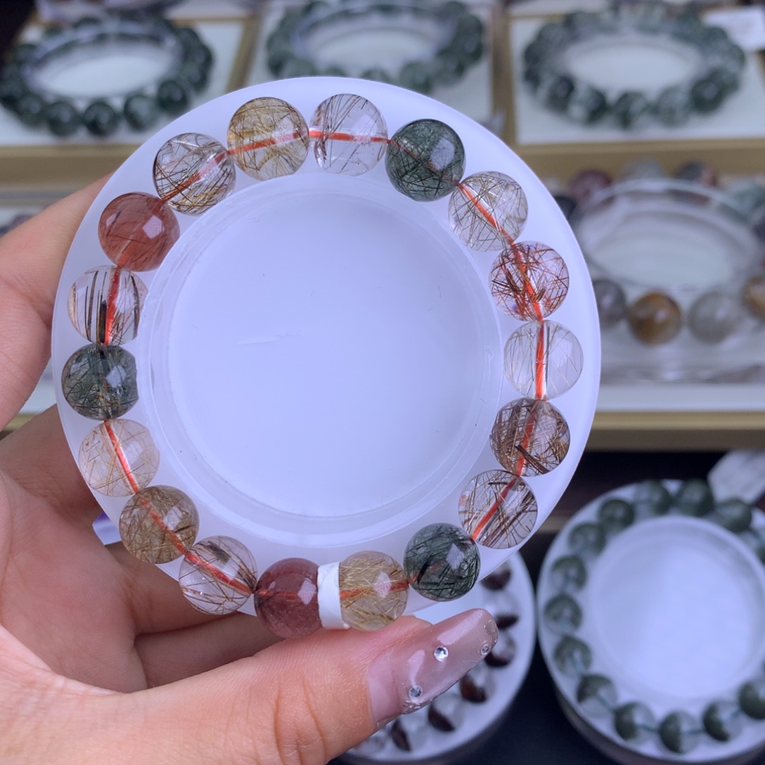 水晶手链未镶嵌彩发晶