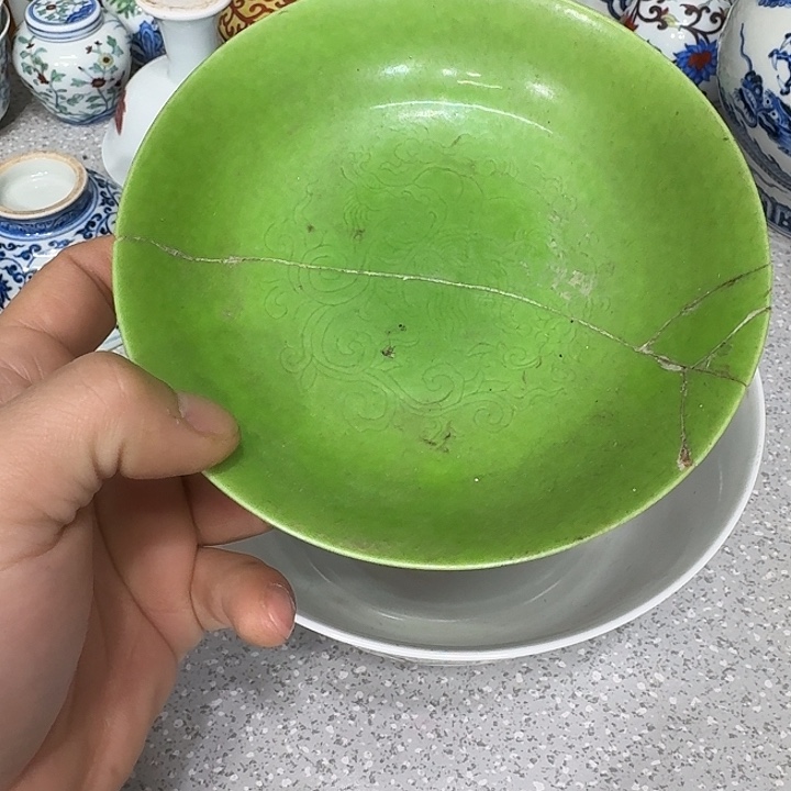 风***在陶摆件陶瓷纯手工小小盘