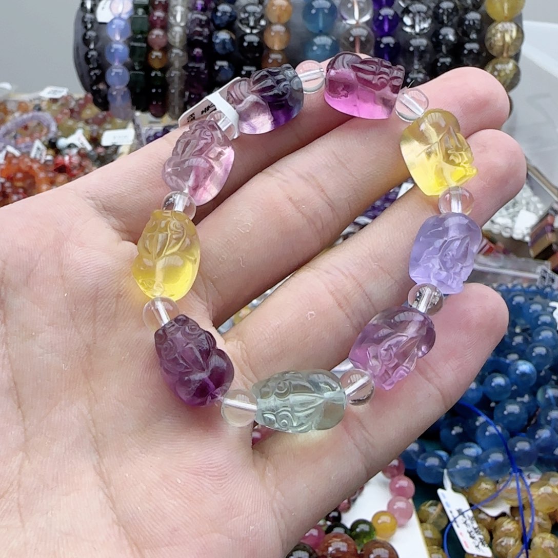 萤石手链未镶嵌手串