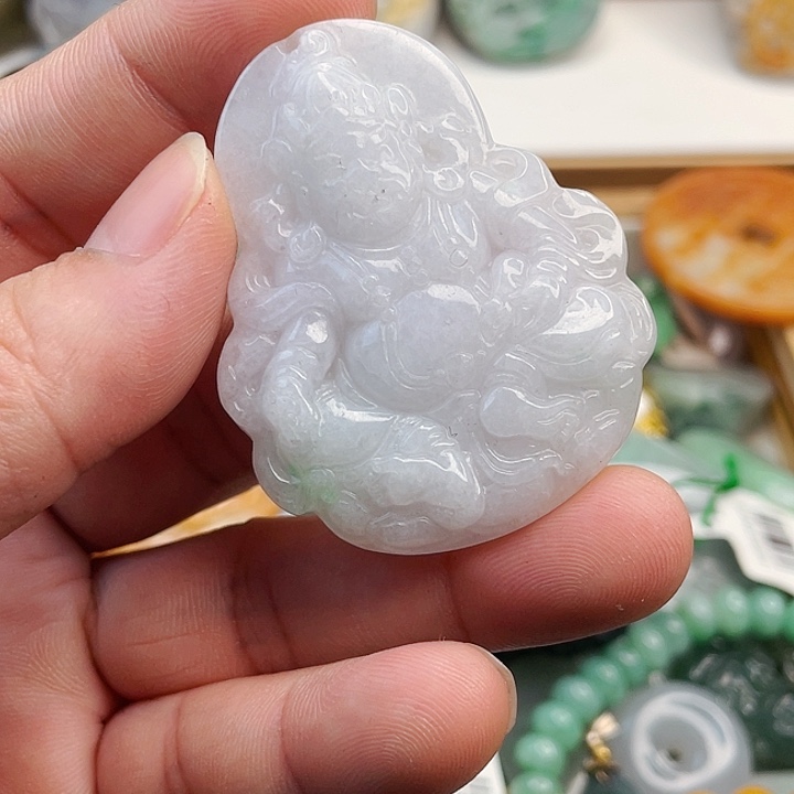 翡翠颈饰未镶嵌天然A货翡翠