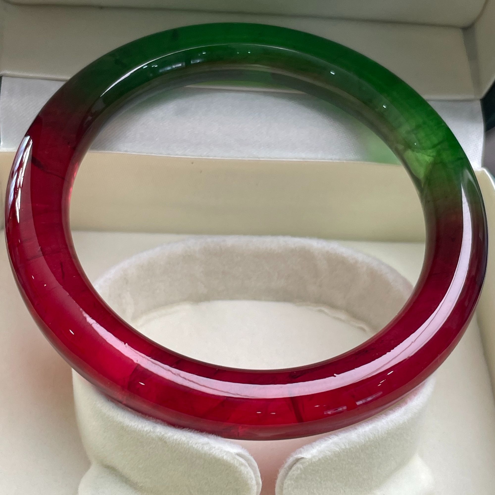 非金属珐琅手镯 拼色  西瓜碧  手镯  