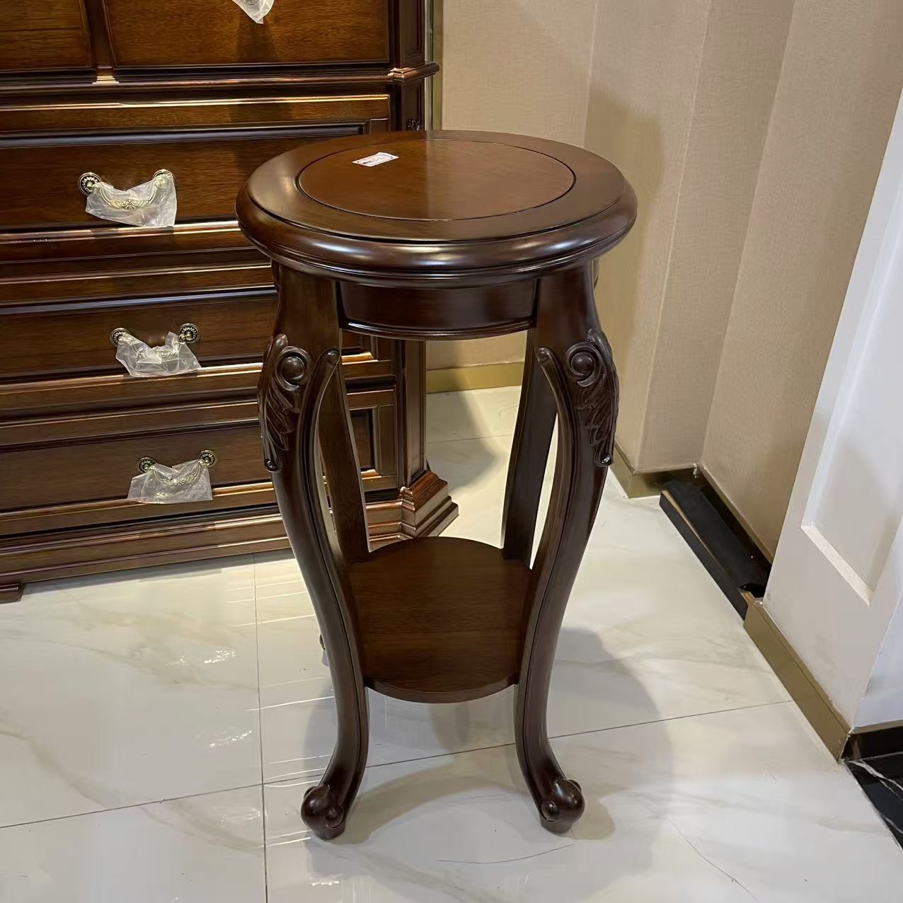 8805 花架美式复古客厅花几 400*400*820