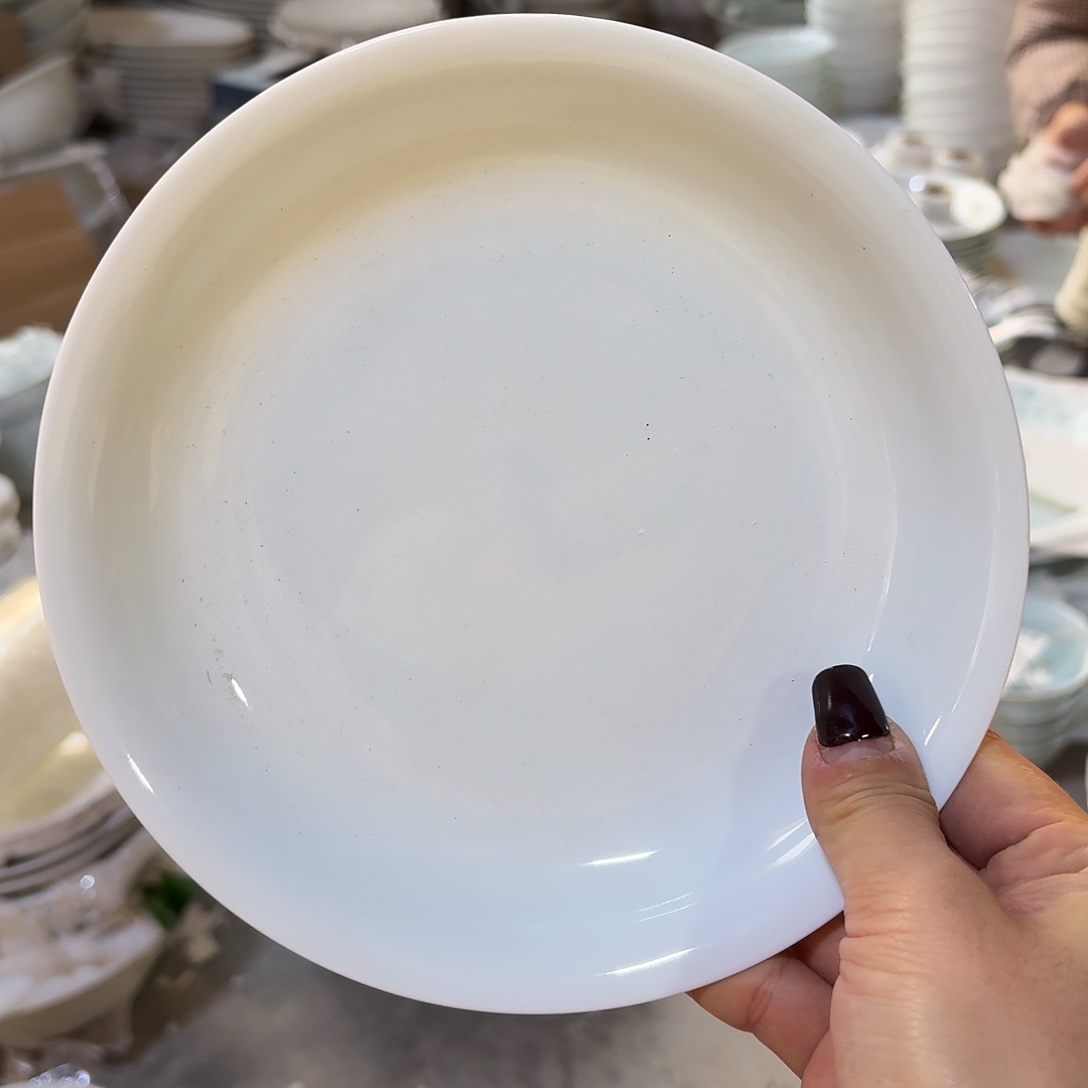 白瓷7英寸盘青四个好的素