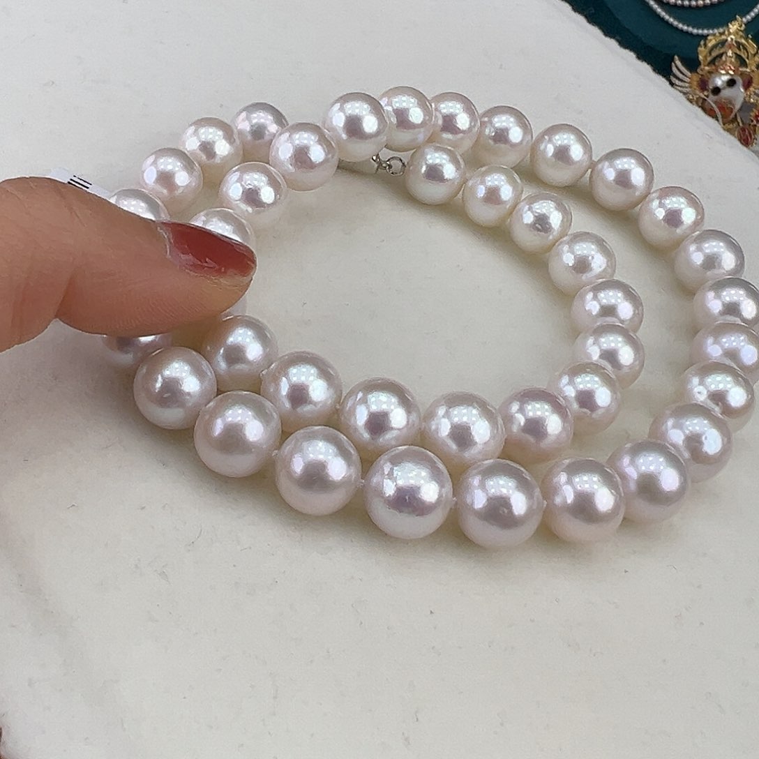 淡水珍珠银S925镶嵌颈饰➕10-11高品极光天女粉