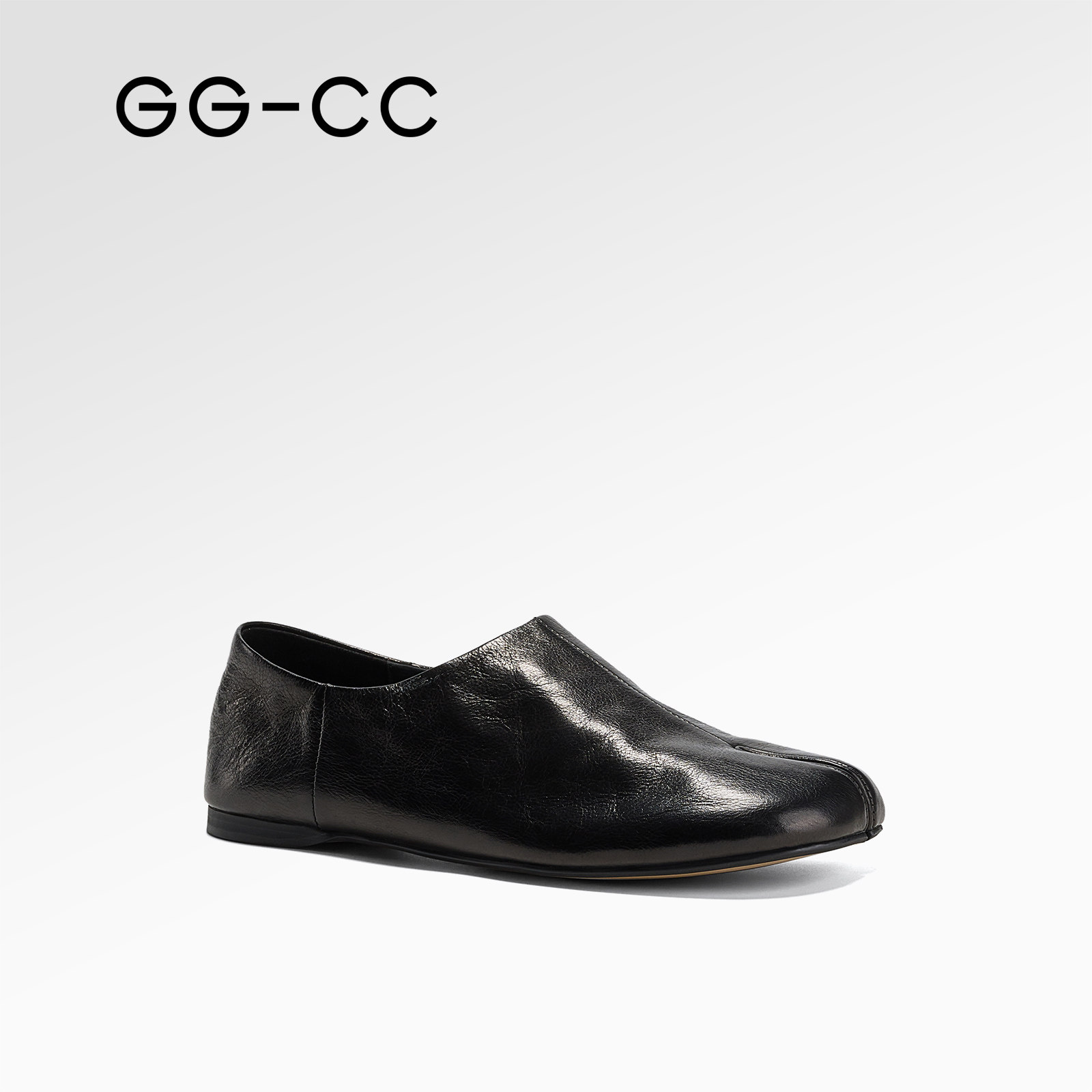 GG-CC2026年春季法式芭蕾舞分趾单鞋女复古猪蹄鞋小皮鞋      