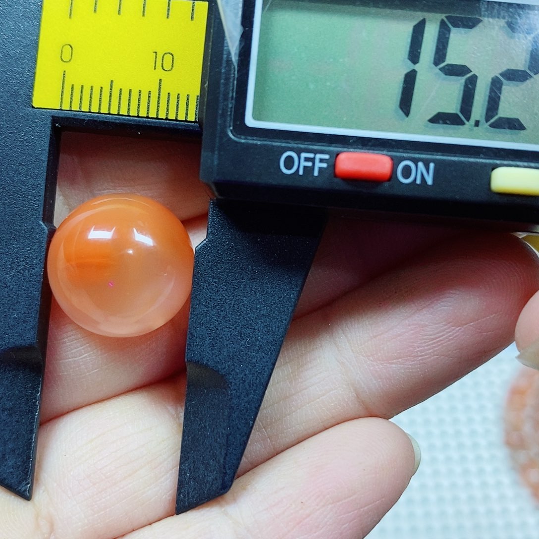 未镶嵌单珠南红玛瑙卡15冰飘