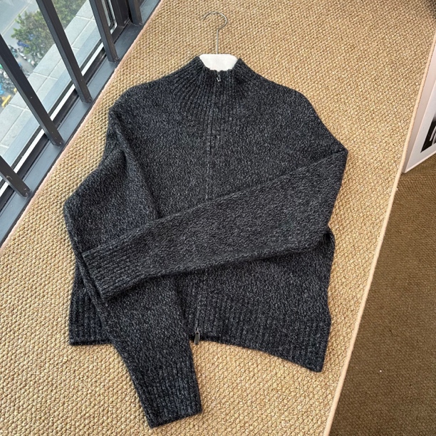 厚款立领针织羊绒羊毛衫