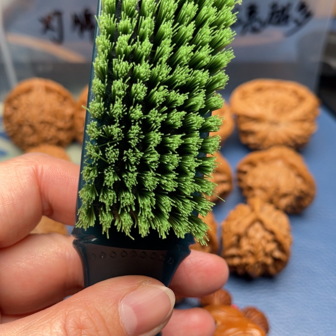 田***鱼文玩核桃吊坠绿纳米1