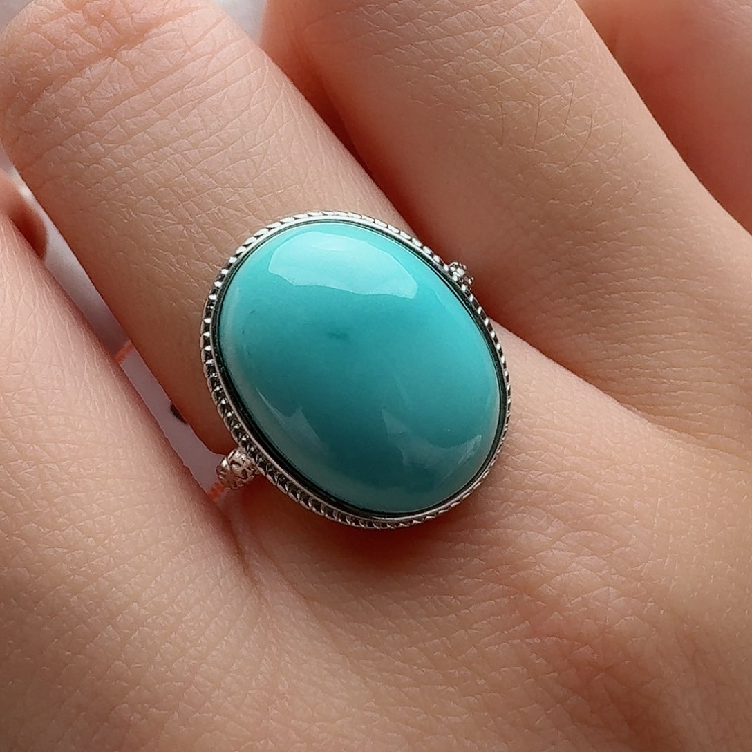 绿松石珠宝奇石银S925镶嵌