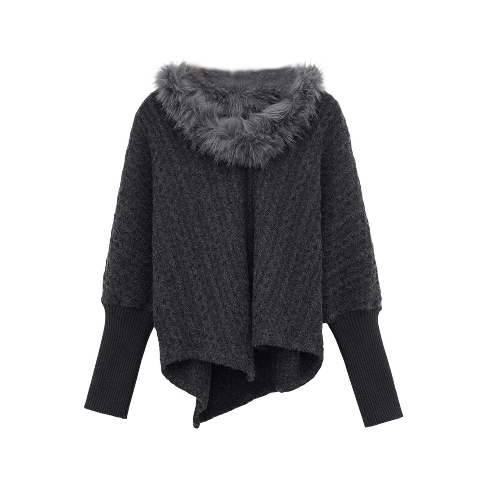 【上新】GGAHOLIDAY洋气高贵女装时尚百搭休闲宽松灰色毛衣 161063