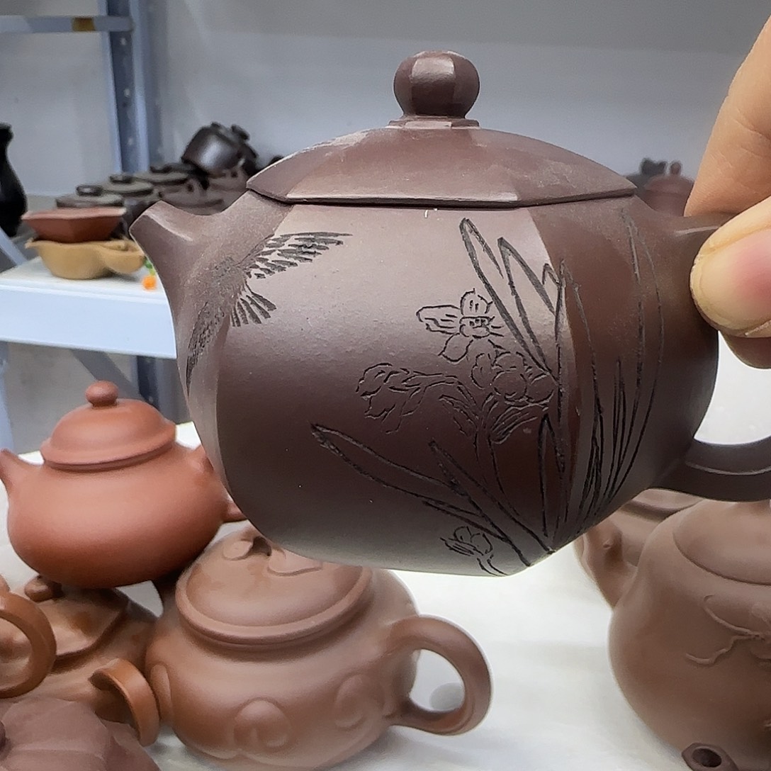 茶壶紫砂宜兴紫砂壶瑕疵处理