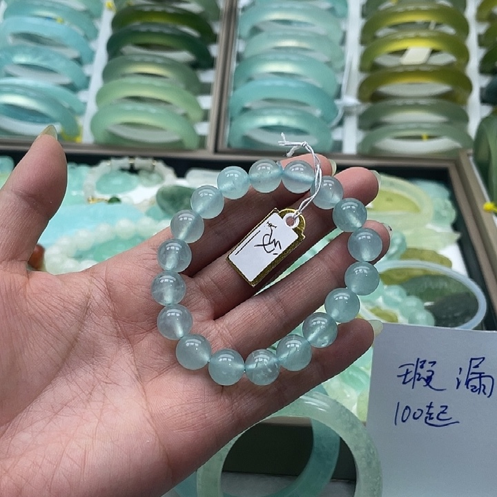蛇纹石玉未镶嵌手链